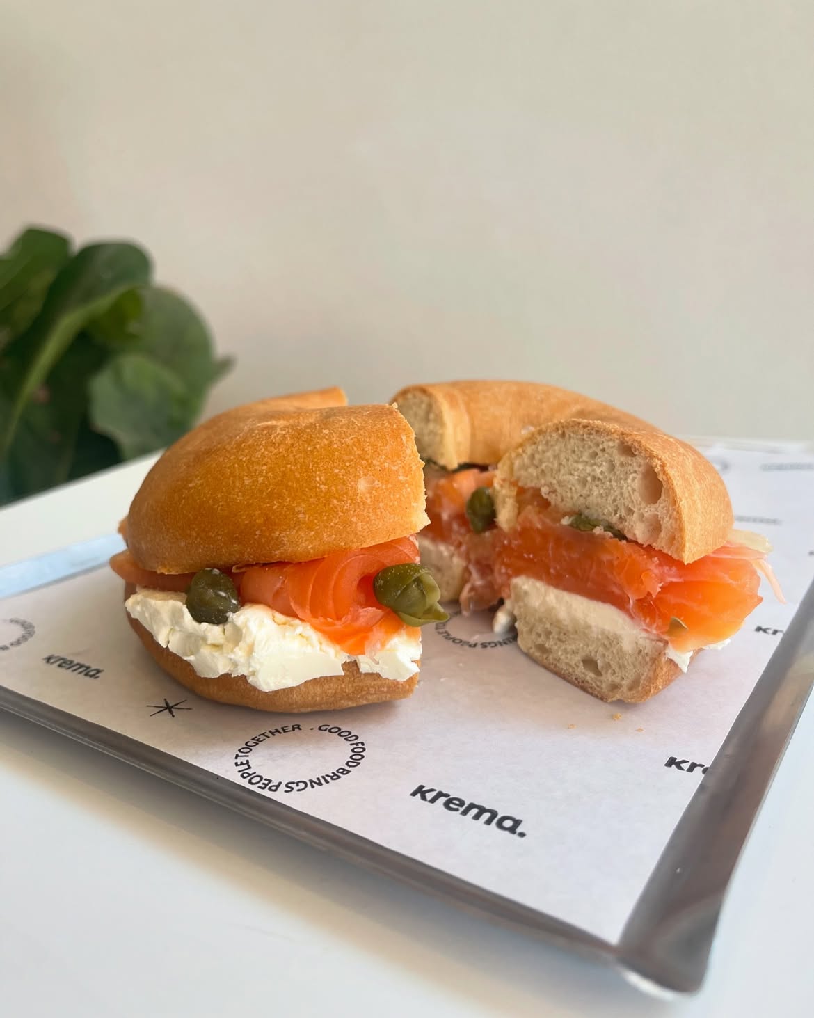 Salmon bagel